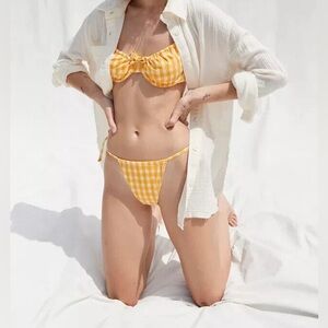 NWT Out From Under Monaco Gingham Bikini Bottom
